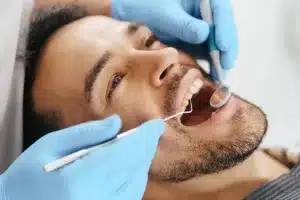 Dental procedure in progress