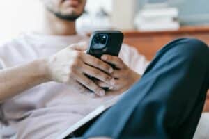 man on cell phone