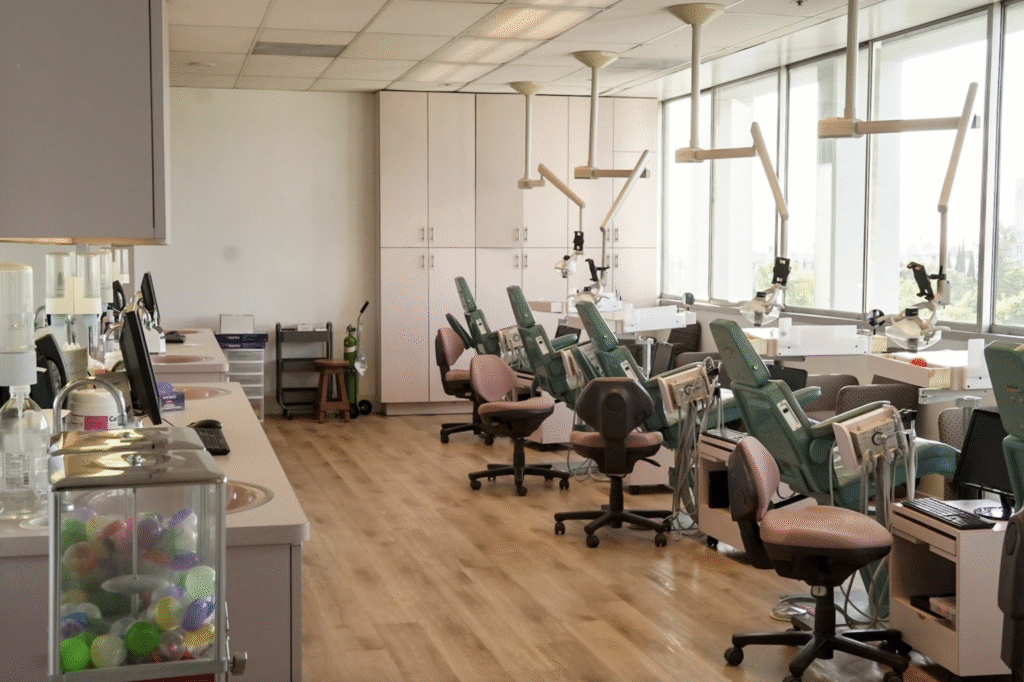 Modern orthodontic office with equipment