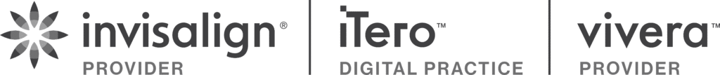 Logos of Invisalign, iTero, Vivera