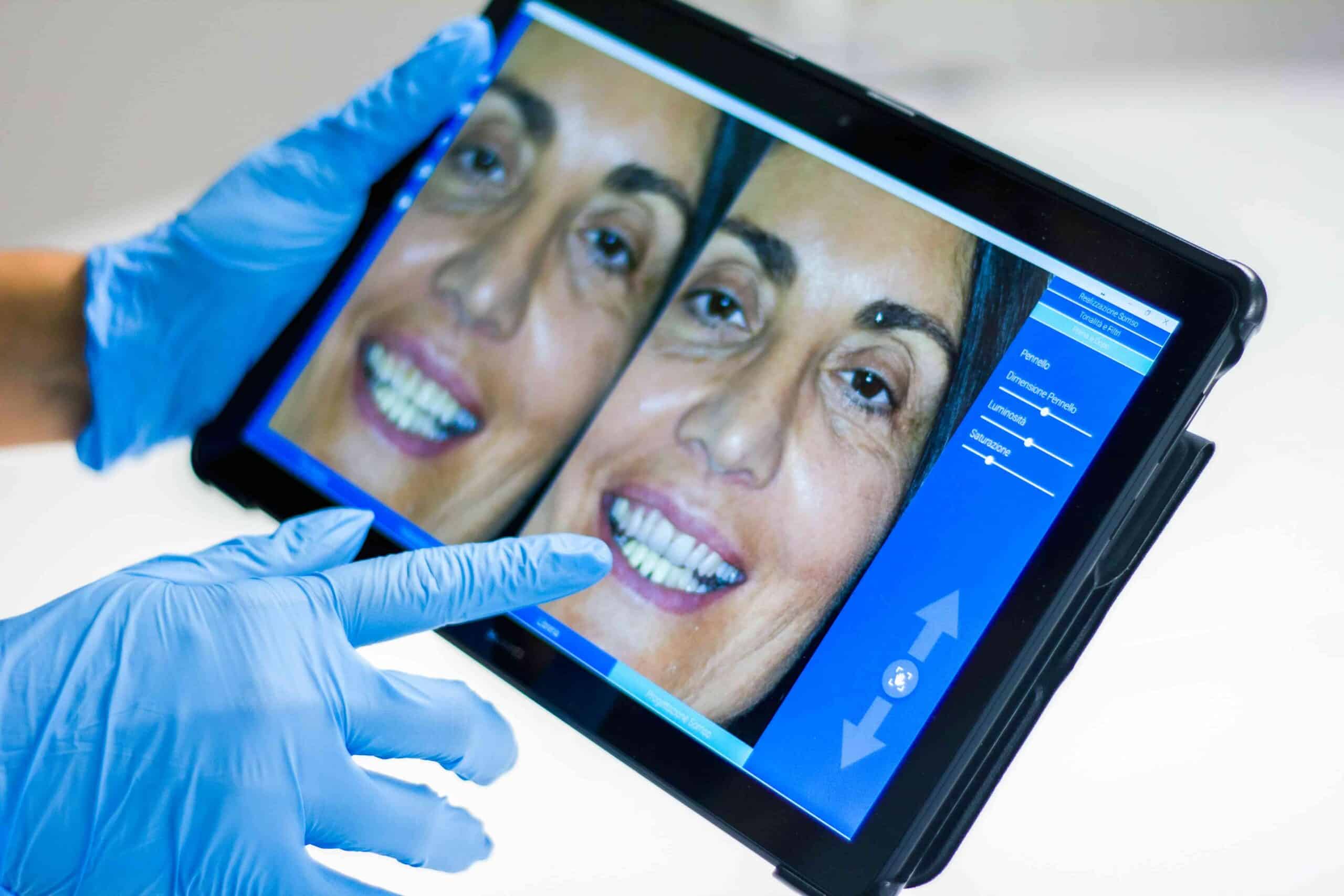 orthodontic scan on ipad in orthodontic office