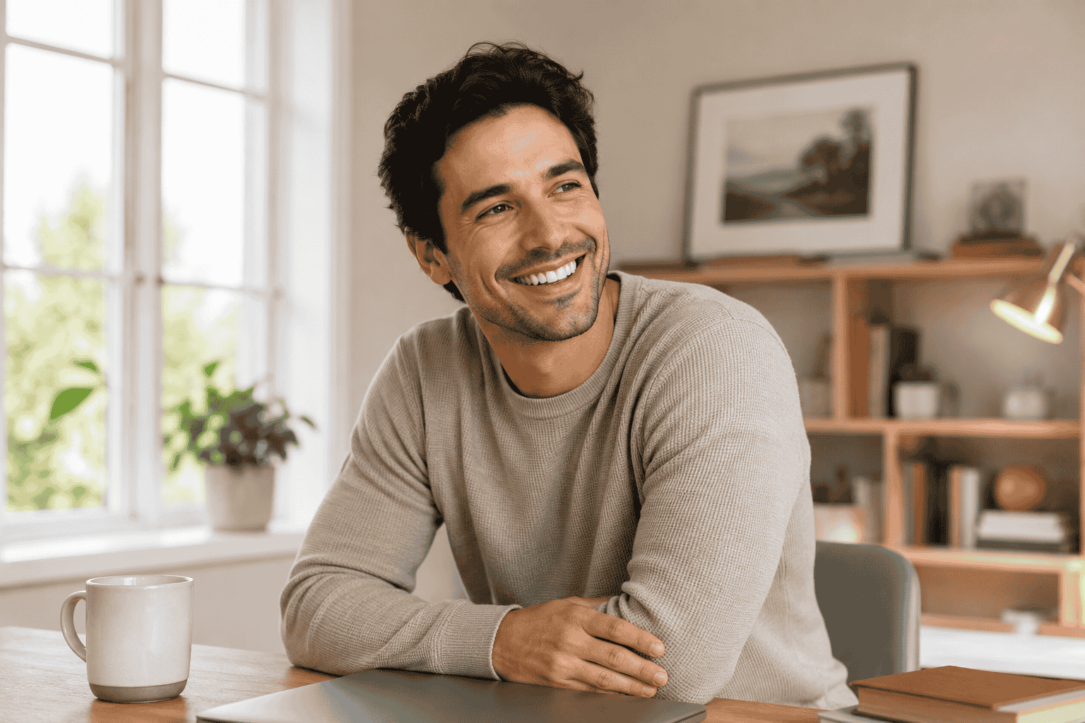 confident-adult-smile-workspace confident adult man