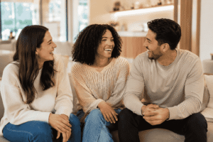 group of friends in a happy moment
